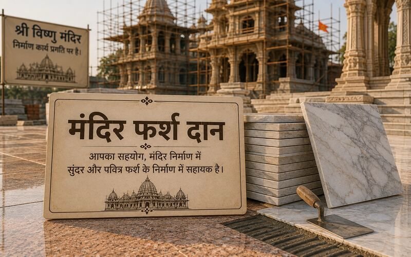 मंदिर फर्श दान